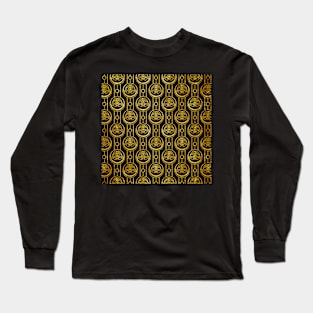 Gold Foil Art Nouveau Moth Long Sleeve T-Shirt